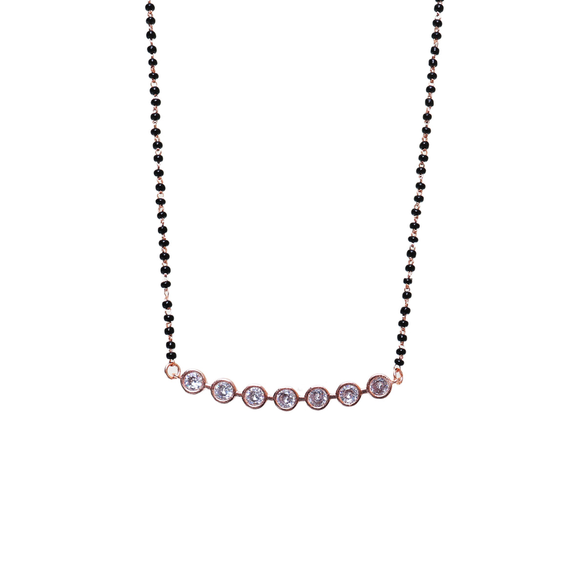 Rose gold cz stone mangalsutra necklace for women | daily wear