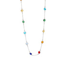 Load image into Gallery viewer, 925 Silver Rainbow Gemstone Necklace | Colorful Fashion Jewelry
