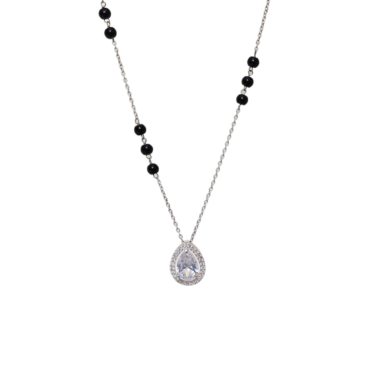 925 silver pear cut cz necklace for women | gift jewelry