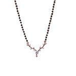 Load image into Gallery viewer, Rose Gold Mangalsutra Necklace | Black Bead Bridal Jewelry
