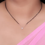 Load image into Gallery viewer, Rose Gold Mangalsutra Necklace | Black Bead Bridal Jewelry
