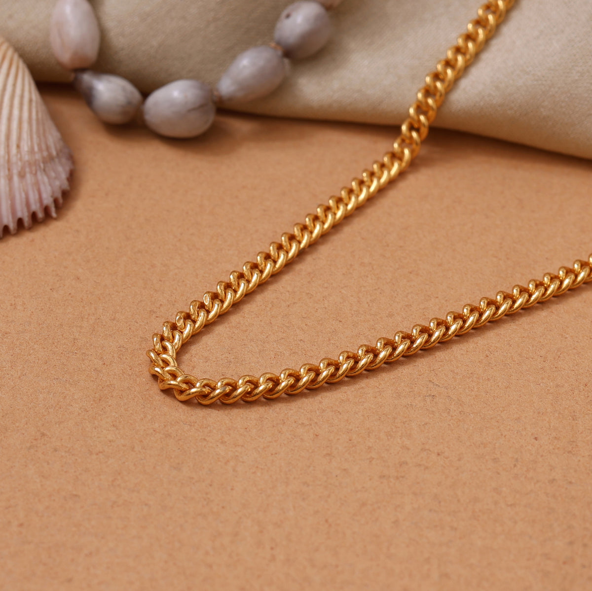 Gold cuban chain necklace | gold chain for men & women