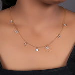 Load image into Gallery viewer, Collar de cadena de oro con piedras de cristal para mujer | Uso diario
