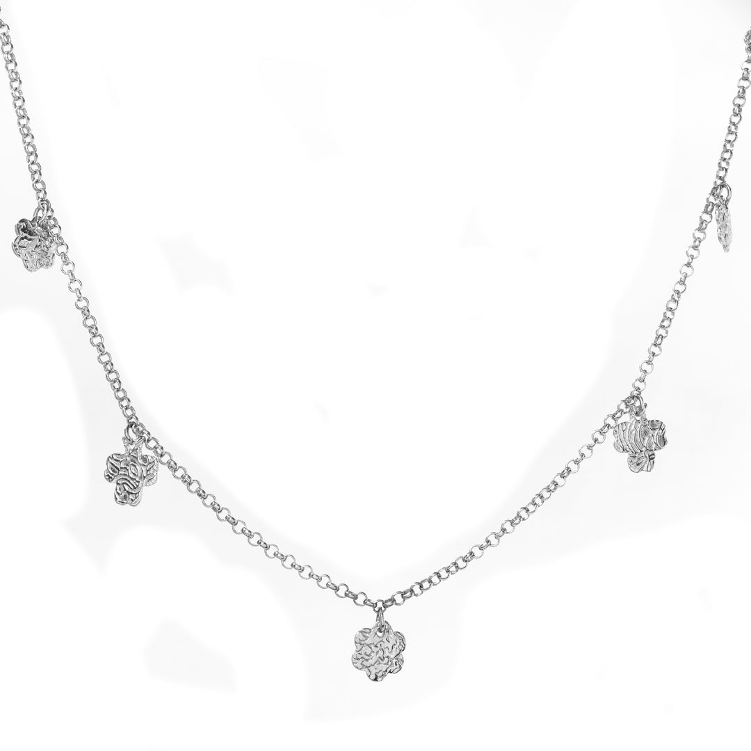 925 Silver Flower Charm Necklace for Women | Daily Wear Gift