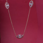 Load image into Gallery viewer, Rose Gold Evil Eye Jewelry Set | Necklace &amp; Bracelet | Protection
