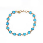 Load image into Gallery viewer, Gold Blue Gemstone Necklace &amp; Bracelet Set for Women | Gift Jewelry

