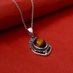 Load image into Gallery viewer, 925 Silver Tiger Eye Pendant Necklace | Women&#39;s Jewelry Gift
