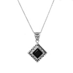 Load image into Gallery viewer, 925 Sterling Silver Black Onyx Pendant Necklace for Women
