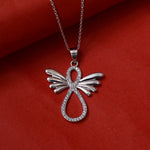 Load image into Gallery viewer, 925 Silver Angel Wing Pendant Necklace | Women&#39;s Jewelry Gift
