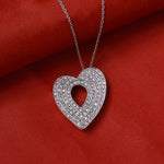 Load image into Gallery viewer, 925 Silver Diamond Heart Pendant Necklace for Women | Gift

