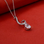 Load image into Gallery viewer, 925 Silver Pear Cut CZ Pendant Necklace for Women | Gift

