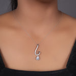 Load image into Gallery viewer, 925 Silver Pear Cut CZ Pendant Necklace for Women | Gift
