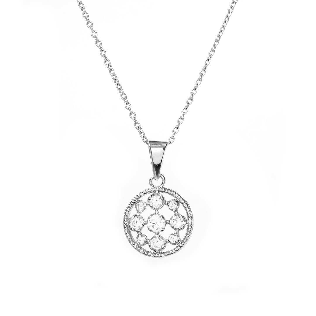 925 Silver Cubic Zirconia Pendant Necklace for Women | Gift