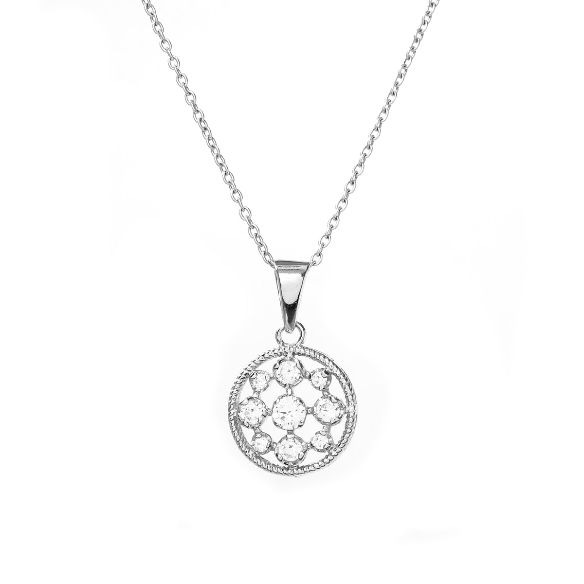 925 silver cubic zirconia pendant necklace for women | gift