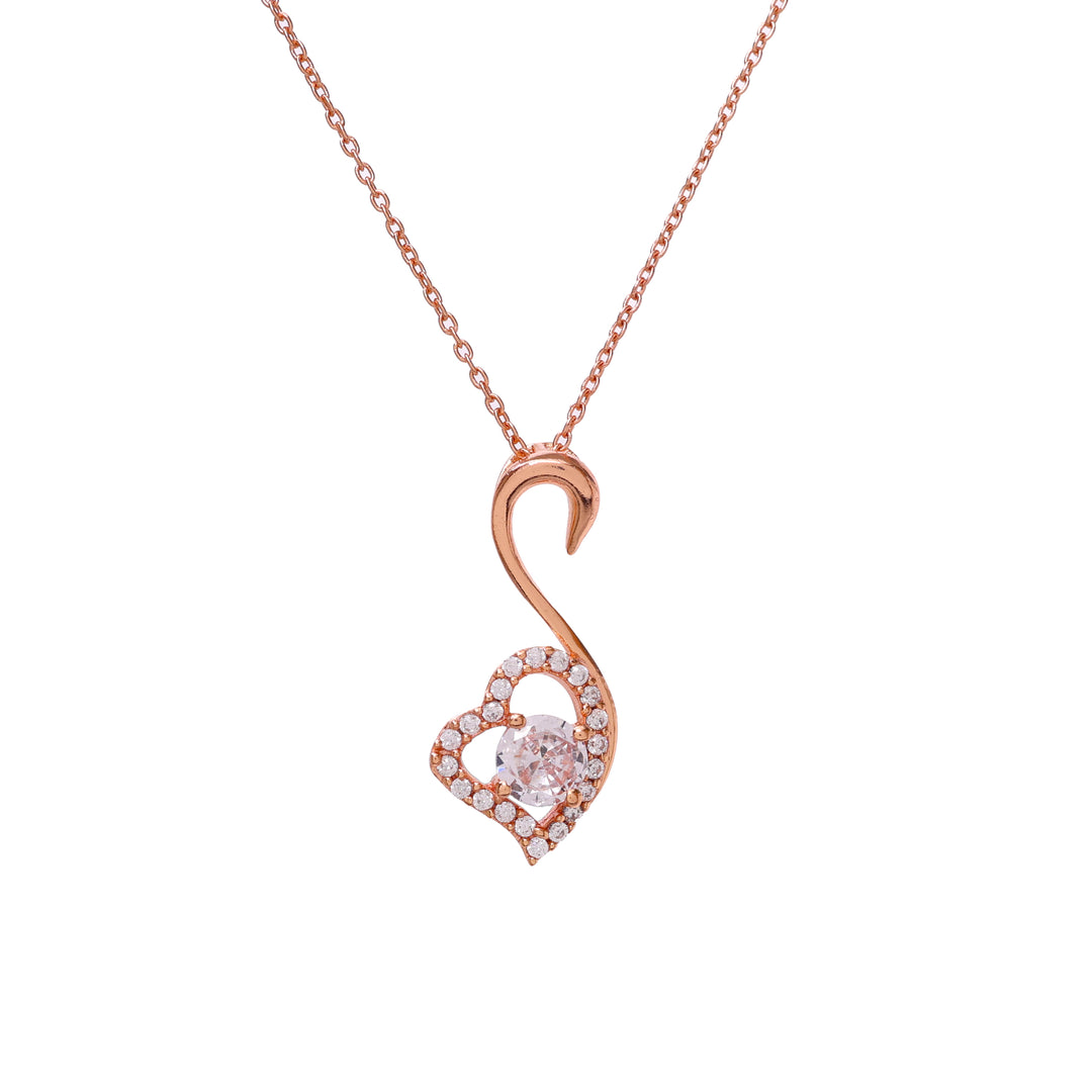 Rose gold plating Heart Pendant Necklace for Women | Gift for Her