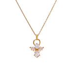 Load image into Gallery viewer, gold plating Angel Pendant Necklace | Cubic Zirconia | Women&#39;s Gift
