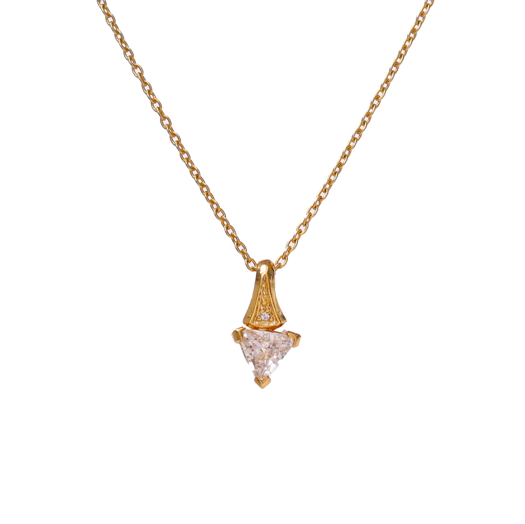 gold plating Triangle Pendant Necklace for Women | Fashion Jewelry