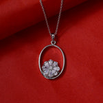 Load image into Gallery viewer, 925 Silver Flower Pendant Necklace for Women | Daily Wear Gift
