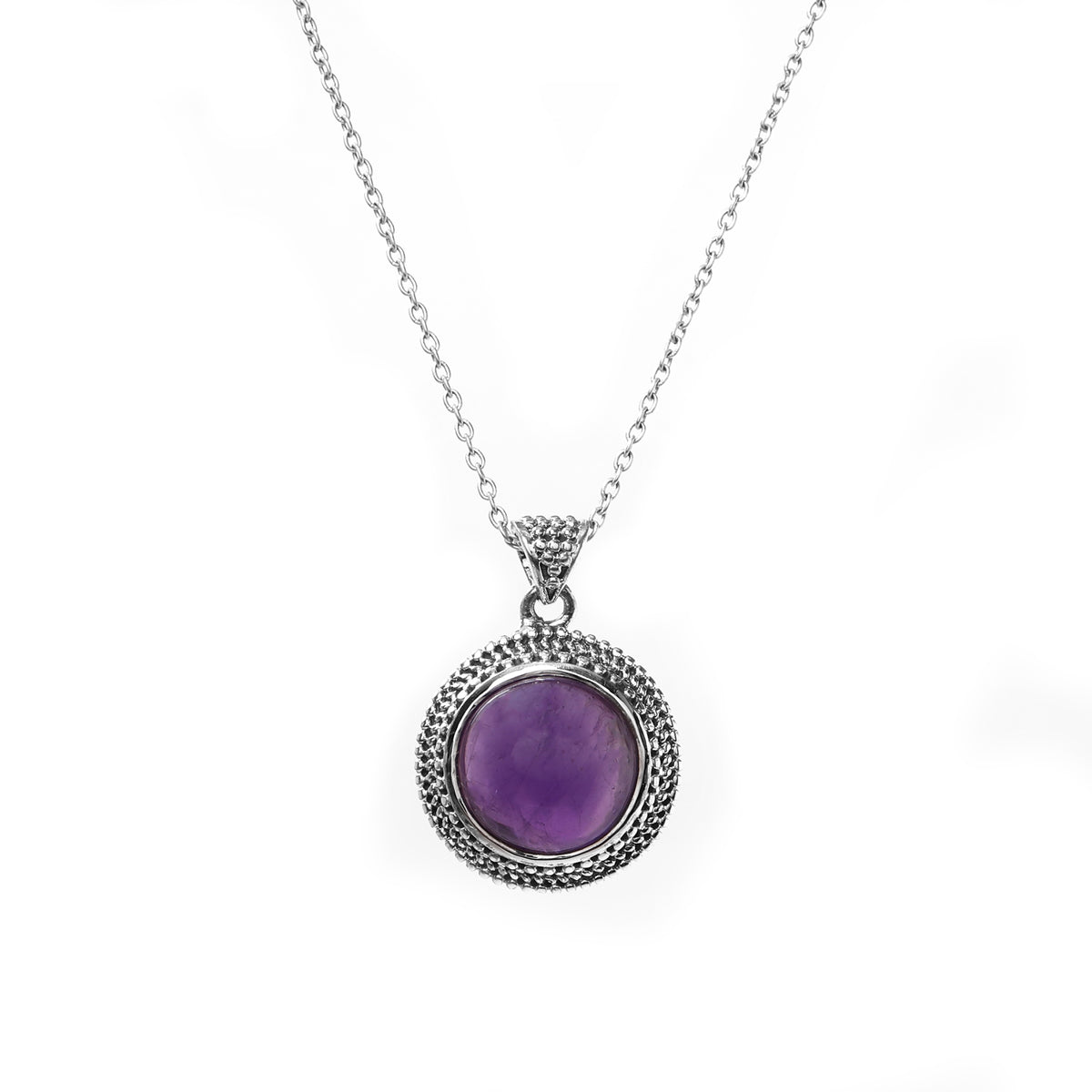 925 silver amethyst pendant necklace for women | gift jewelry