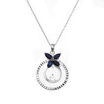 Load image into Gallery viewer, 925 Silver Sapphire Flower Pendant Necklace for Women | Gift

