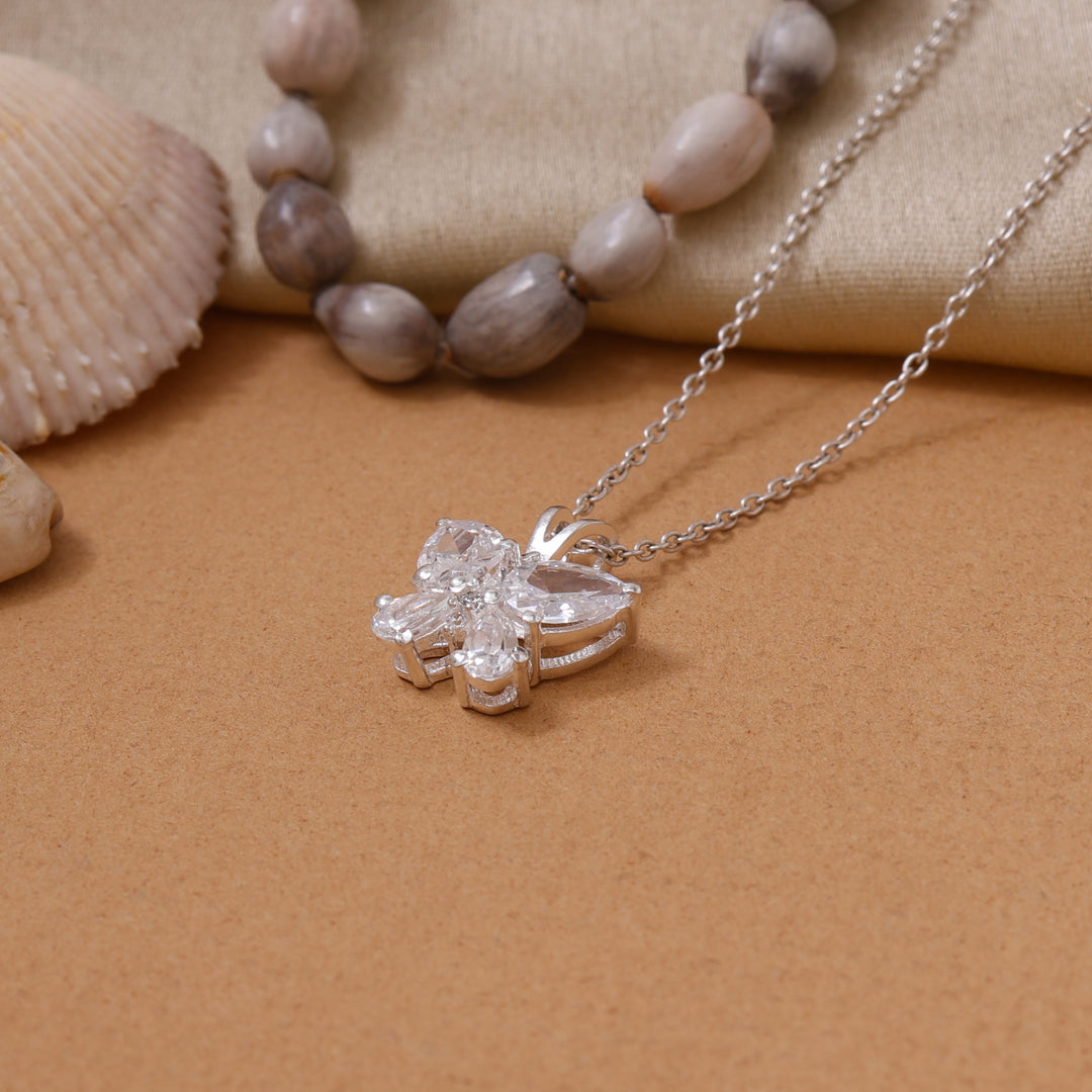 925 Silver Butterfly Pendant Necklace | Cubic Zirconia Gift