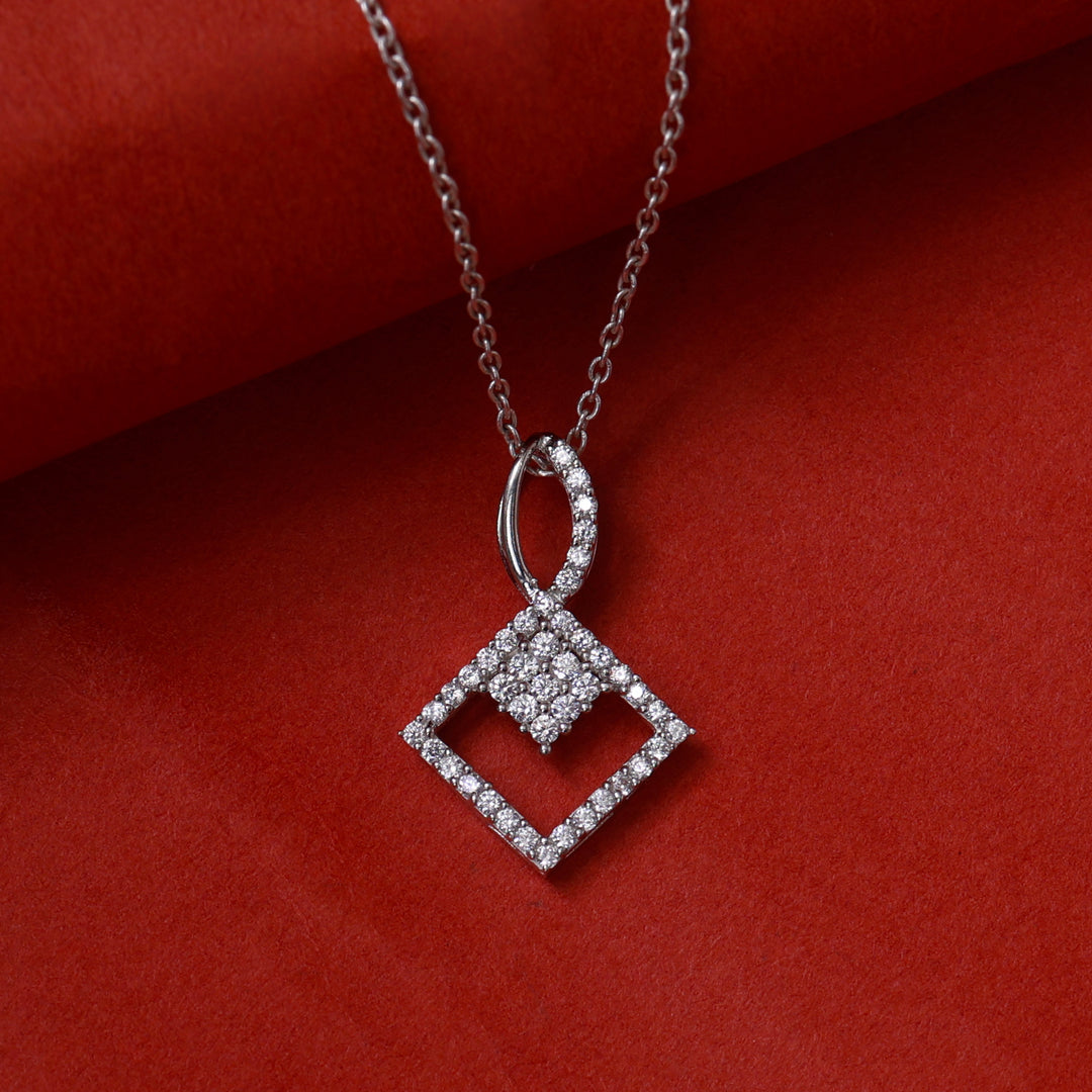 925 Silver Diamond Pendant Necklace for Women | Gift Jewelry