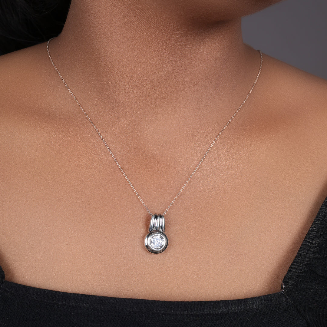925 Silver Diamond Pendant Necklace for Women | Gift Jewelry