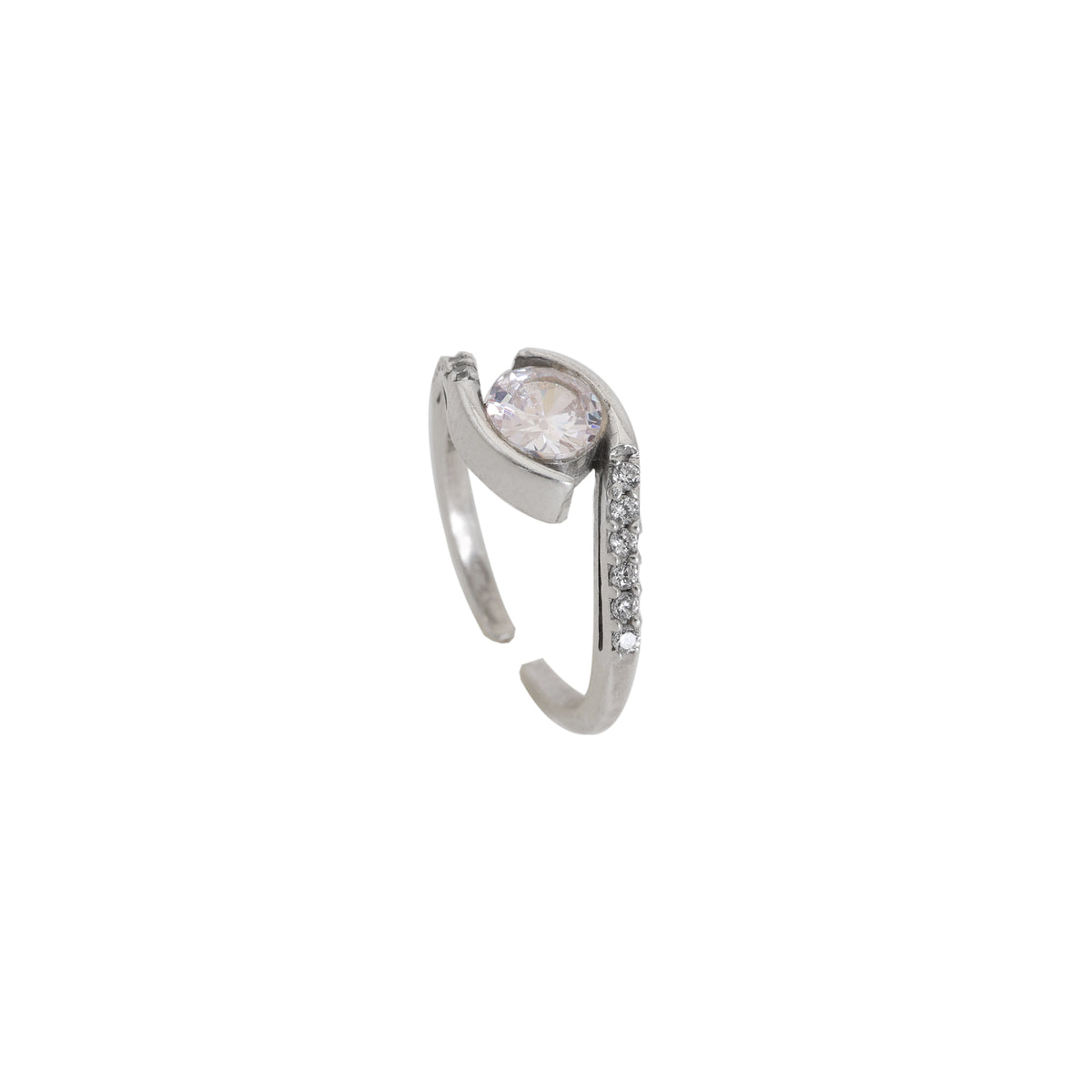 925 silver cubic zirconia ring for women | adjustable ring