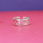 Load image into Gallery viewer, Silver Adjustable Toe Ring with Cross Design | Daily Wear Jewelry
