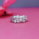 Load image into Gallery viewer, Silver Adjustable Ring with Cubic Zirconia | Women&#39;s Ring
