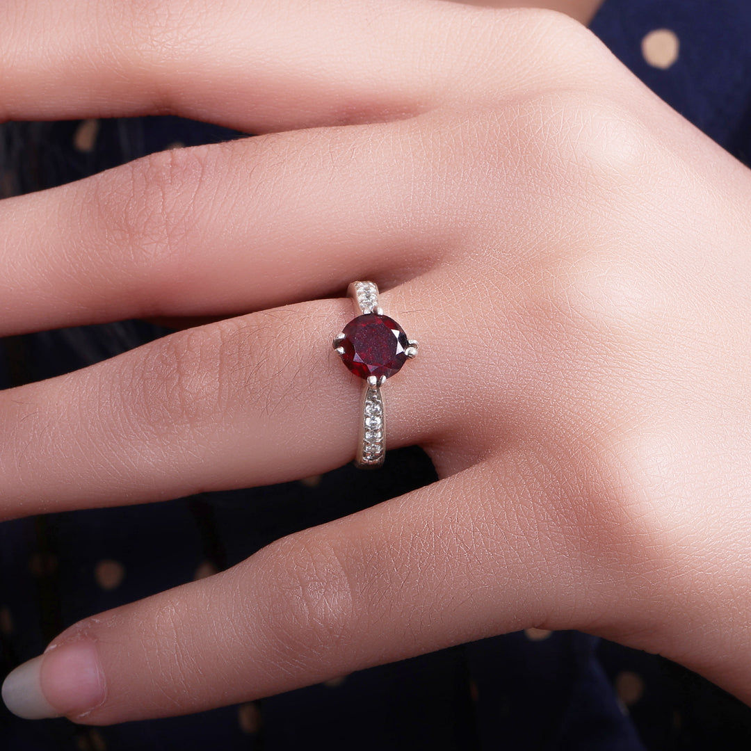 925 Silver Ruby Ring for Women | Gemstone Jewelry Gift