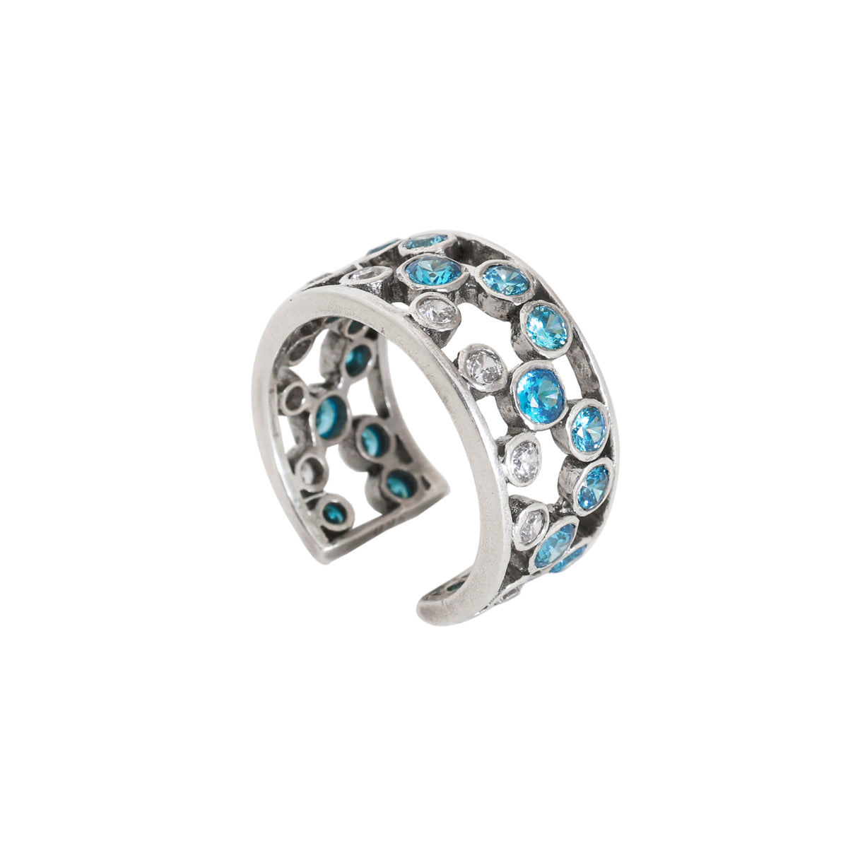 925 silver blue topaz ring for women | gemstone jewelry