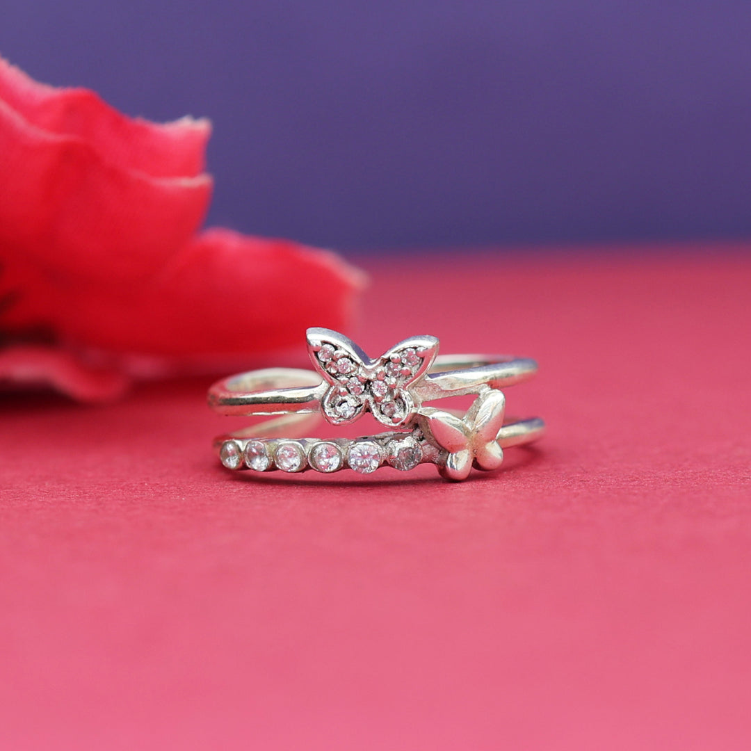 925 Silver Flower Toe Ring for Women | Adjustable Jewelry