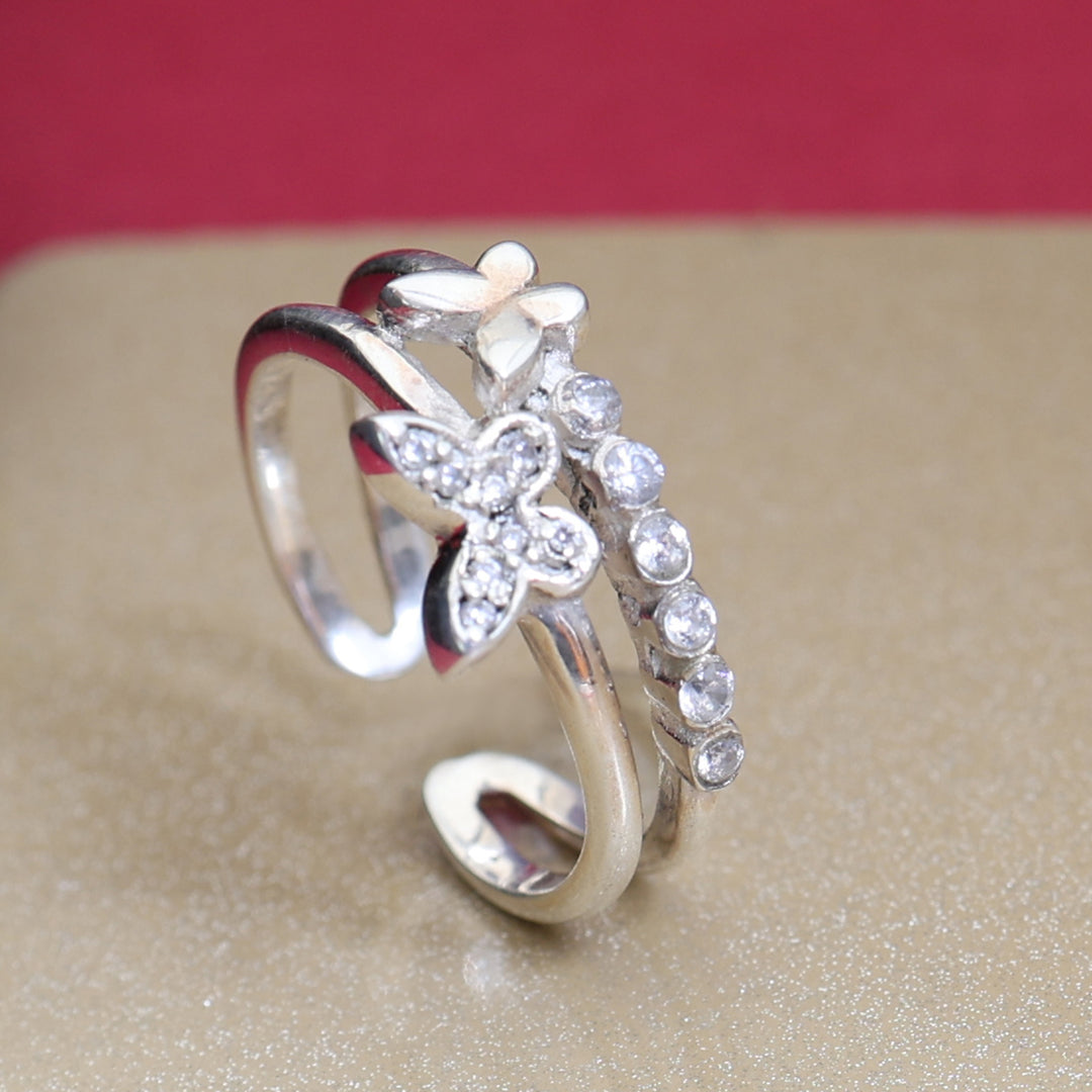 925 Silver Flower Toe Ring for Women | Adjustable Jewelry