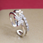 Load image into Gallery viewer, 925 Silver Flower Toe Ring for Women | Adjustable Jewelry
