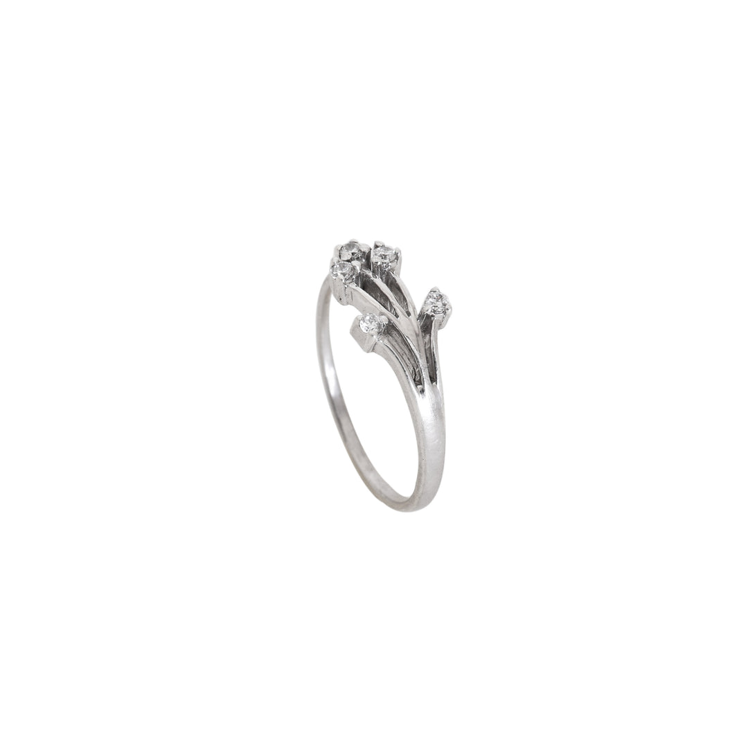 Silver Diamond Ring for Women | Flower Design | Gift Jewelry