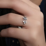 Load image into Gallery viewer, Silver Diamond Ring for Women | Flower Design | Gift Jewelry
