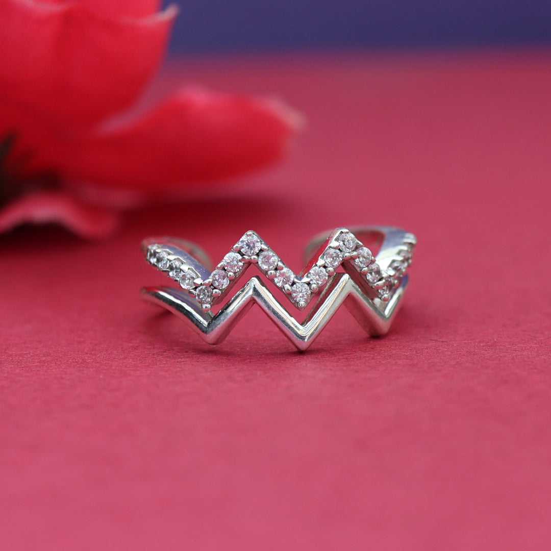 925 Silver Cubic Zirconia Ear Cuff | Women's Jewelry Gift