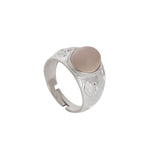 Load image into Gallery viewer, Silver Adjustable Ring with Oval Gemstone for Women | Gift Jewelry
