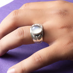 Load image into Gallery viewer, Silver Adjustable Ring with Oval Gemstone for Women | Gift Jewelry
