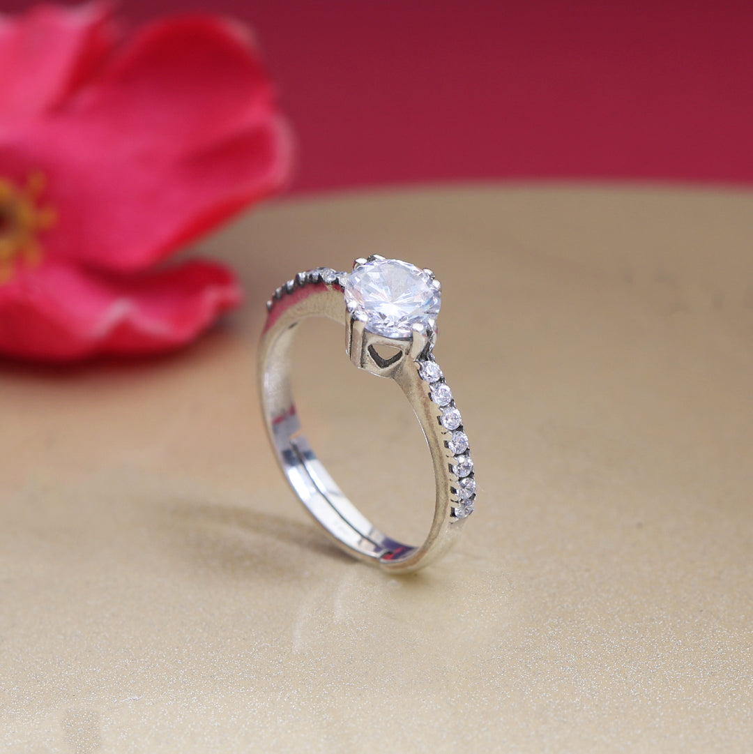 925 Silver Cubic Zirconia Ring for Women | Engagement Ring