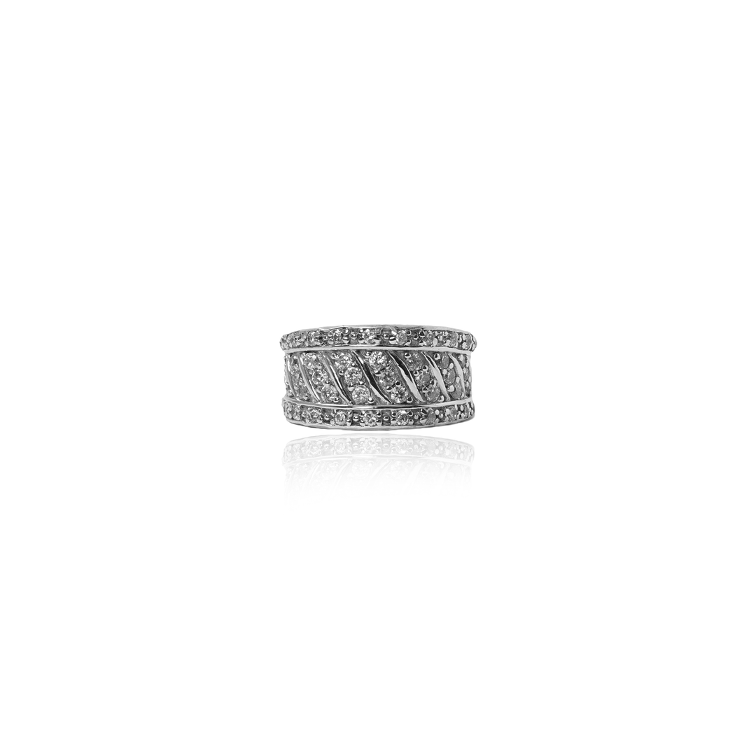 Silver Diamond Ring for Women | Anniversary Gift