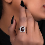 Load image into Gallery viewer, 925 Silver Garnet Ring for Women | Gemstone Jewelry Gift
