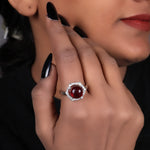 Load image into Gallery viewer, Silver Ruby Ring for Women | Gemstone Ring | Gift
