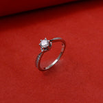 Load image into Gallery viewer, Silver Solitaire Engagement Ring for Women | Gift Idea
