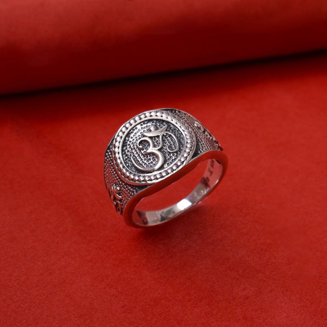 925 Silver Om Ring for Men & Women | Religious Jewelry Gift
