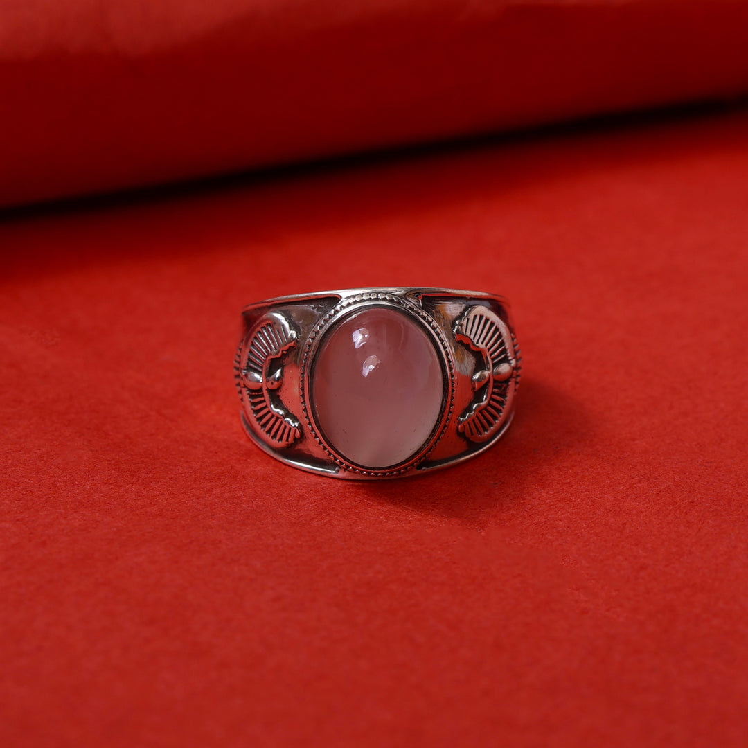 925 Silver Rose Quartz Ring for Women | Gemstone Jewelry