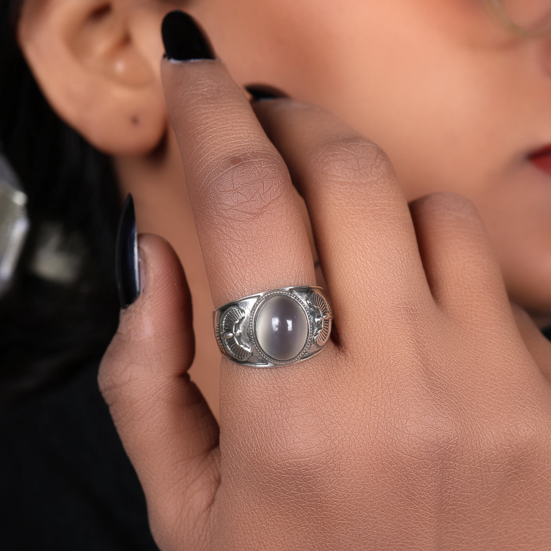 925 Silver Rose Quartz Ring for Women | Gemstone Jewelry