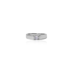 Load image into Gallery viewer, Silver Solitaire Ring for Women | Square Cut Diamond Ring
