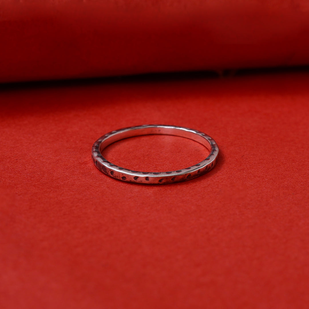 925 Silver Textured Ring for Women | Minimalist Jewelry Gift